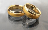 Anillo combinado oro blanco y amarillo