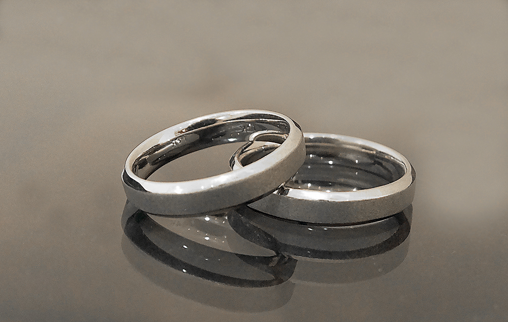 Anillo de matrimonio oro blanco