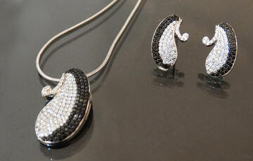 Aretes y dije de plata