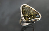 Anillo ámbar plata