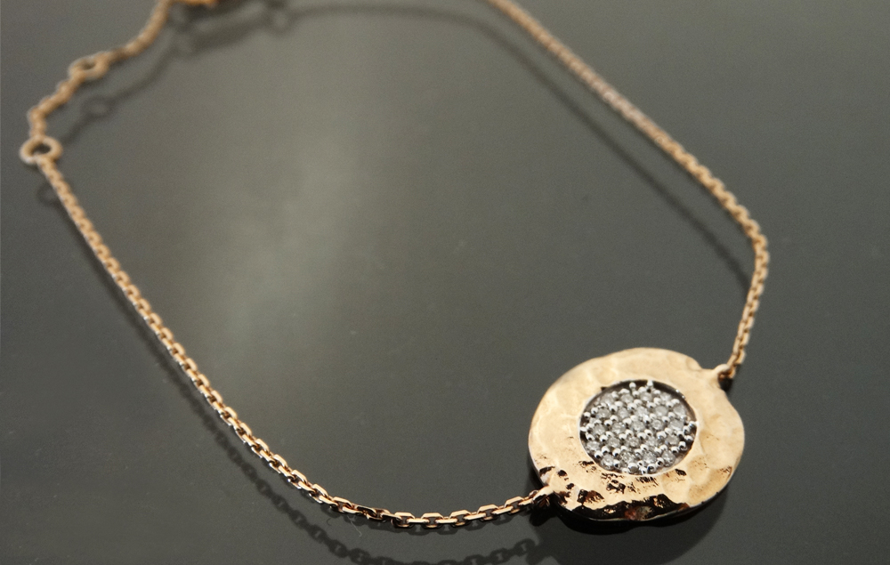 Pulsera en oro rosado 
