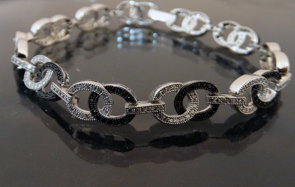 Pulsera oro blanco